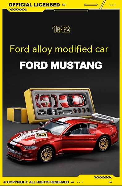CARRO FORD MUSTANG GT 2018 VERMELHO 1/42 KIT PARA MONTAR