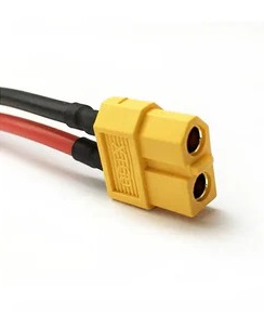 CONECTOR PLUG MACHO NYLON AMARELO XT60 C/ RABICHO 