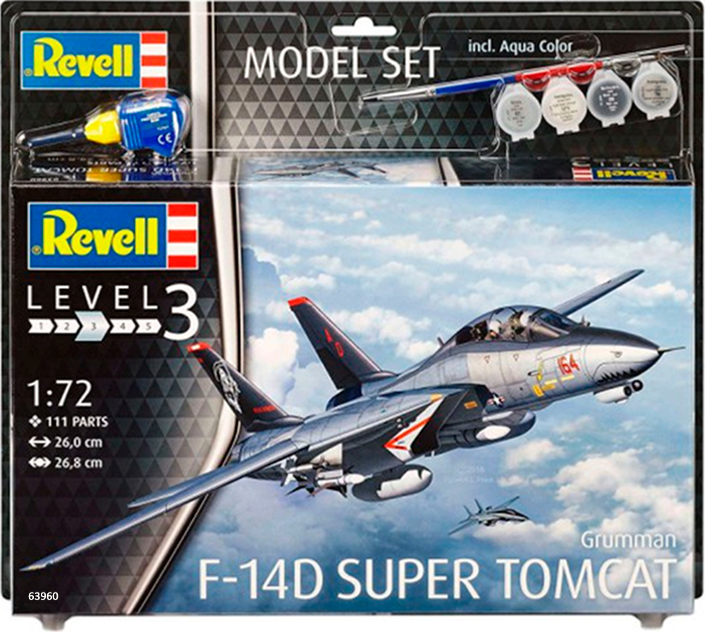 AVIÃO  F-14D SUPER TOMCAT GRUMMAN MODEL SET ESC.: 1/72