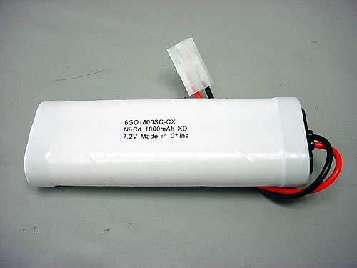 BATERIA RECARREGÁVEL 7,2V 1800mah NICD 6 CELULAS SC CONECTOR TAMIYA #6RT1800SCCX