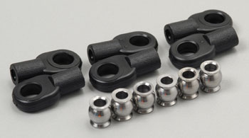 ROD ENDS SHORT PCTE. C/ 6 P/ CARRO TRAXXAS T-MAXX (TM)